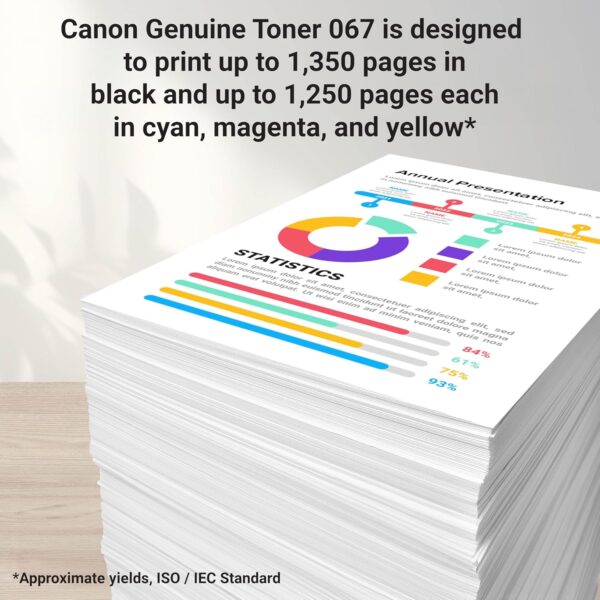 8 Canon Genuine 067 Black Toner Cartridge Compatible with LBP633Cdw, LBP632Cdw, MF652Cdw, MF653Cdw, MF654Cdw, MF656Cdw