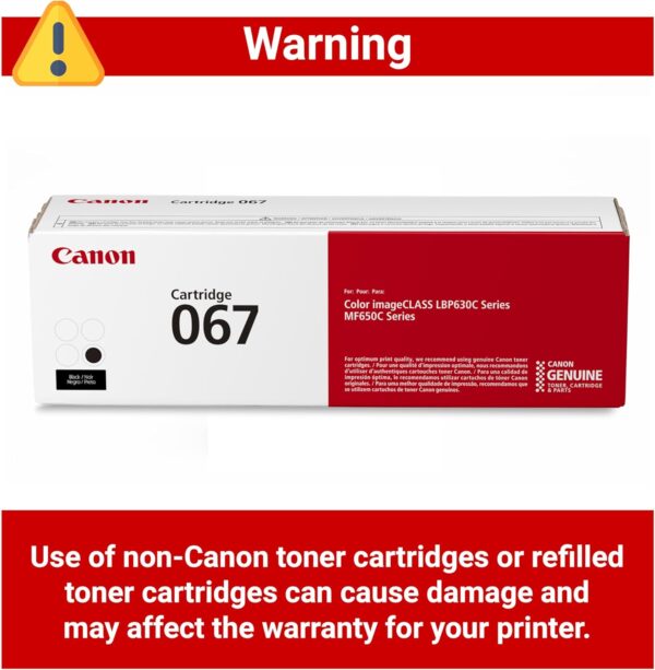 9 Canon Genuine 067 Black Toner Cartridge Compatible with LBP633Cdw, LBP632Cdw, MF652Cdw, MF653Cdw, MF654Cdw, MF656Cdw