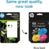 ink2 HP 68 Black/Tri-Color Ink Cartridges (2-Pack) | Works Envy 6100e, 6500e Series | Eligible for Instant Ink
